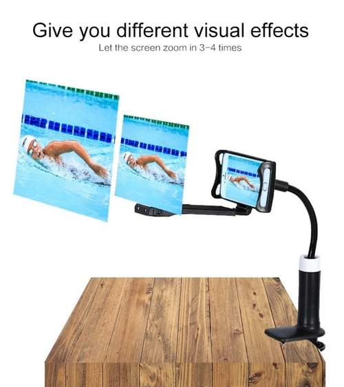12" Mobile Phone HD Projection 3D Magnifier with Stand - Image 3