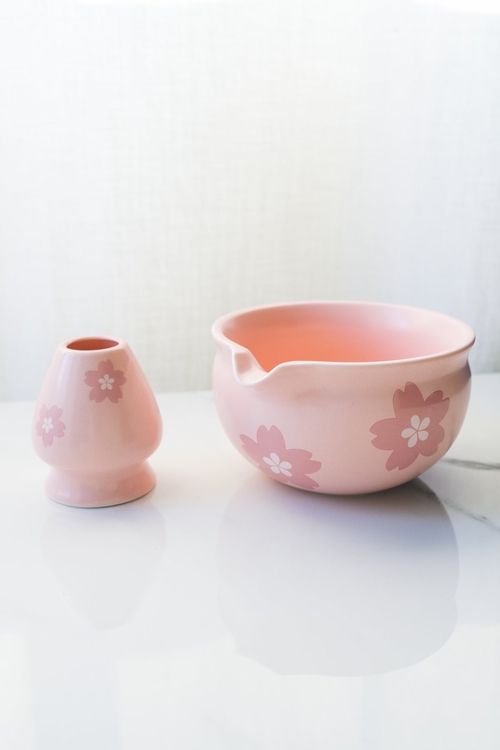 Matcha Tea Ceremony Set – Pink Traditional 4-Piece Japanese Kit - Image 6