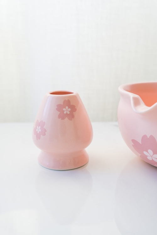 Matcha Tea Ceremony Set – Pink Traditional 4-Piece Japanese Kit - Image 10